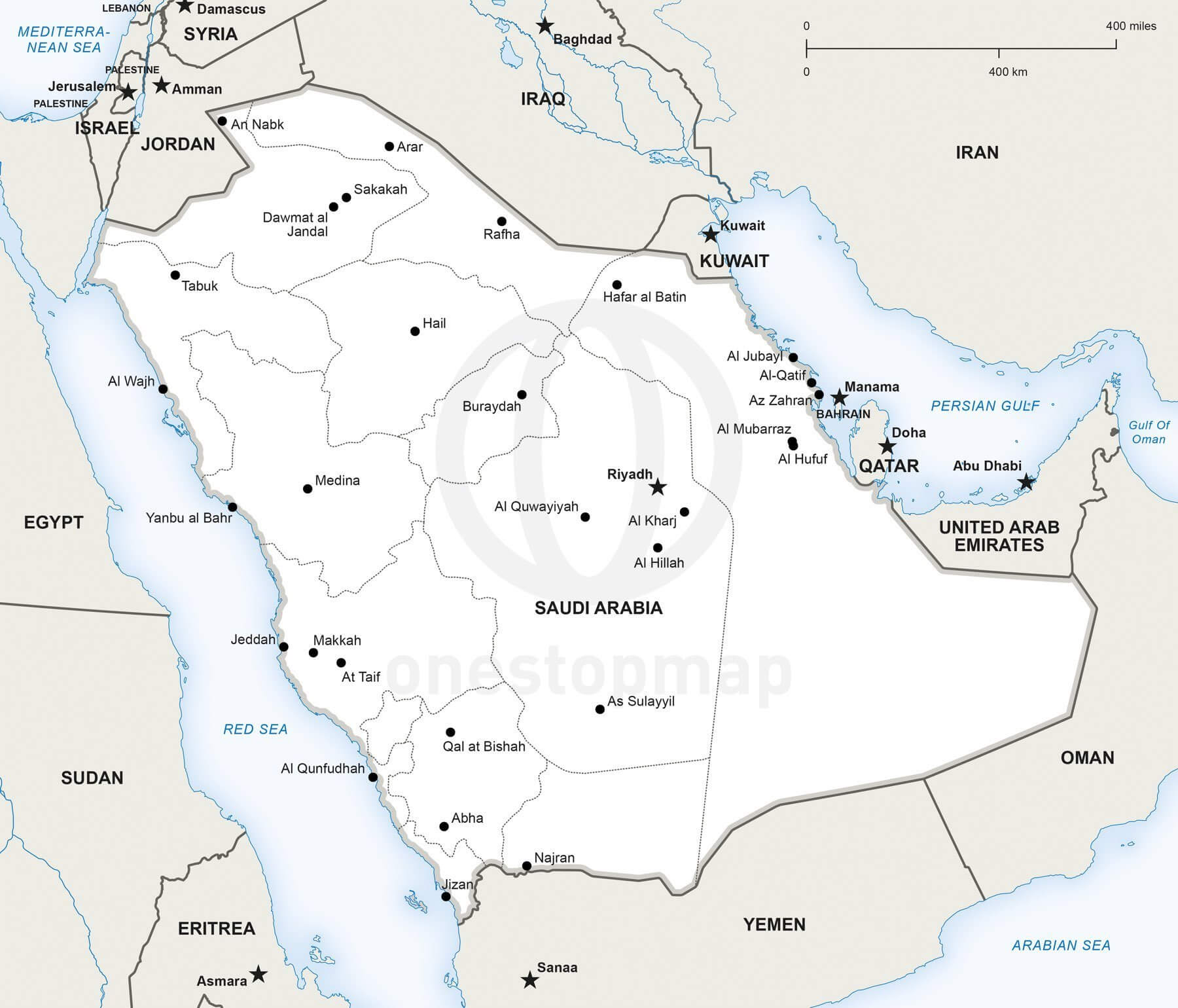 Saudi Arabia coverage map